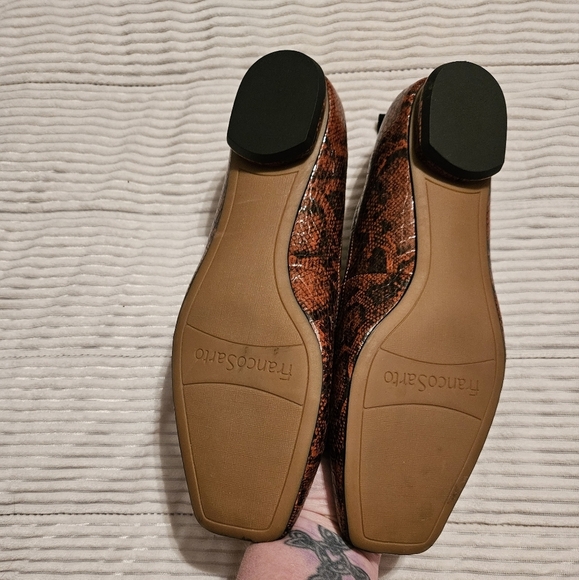 Franco Sarto  Women's Brown/Black snake print Flats - Picture 3 of 6